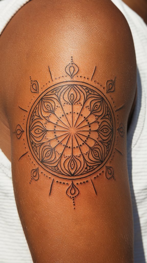 7 Half Mandala Tattoo Ideas 4 circular mandala spiritual journey