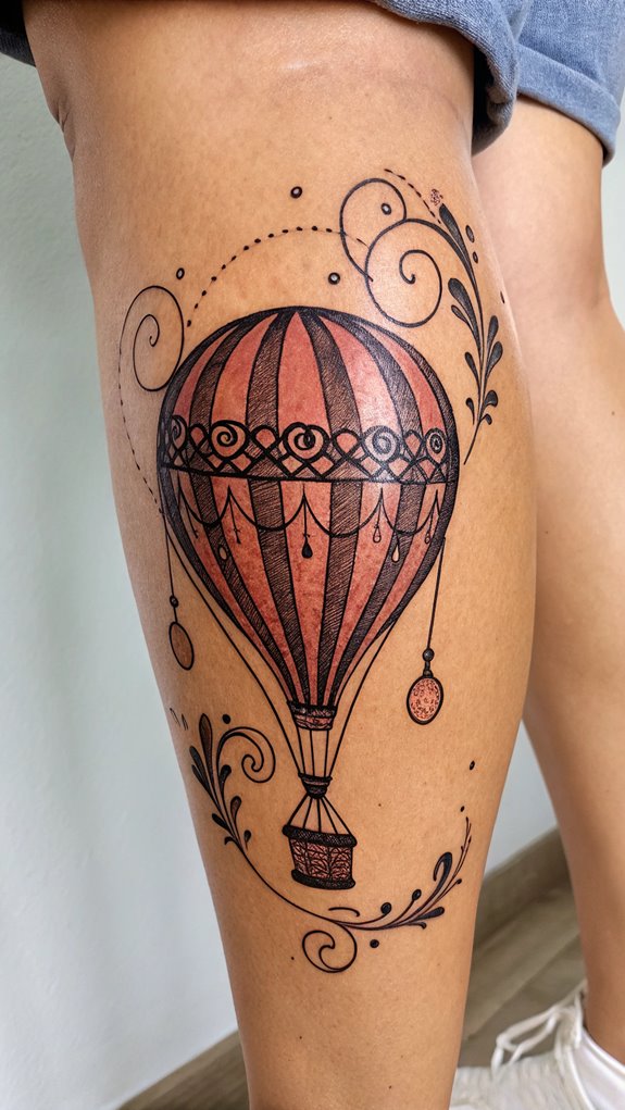 11 Unique Knee Tattoo Ideas 11 colorful aerial adventure ink