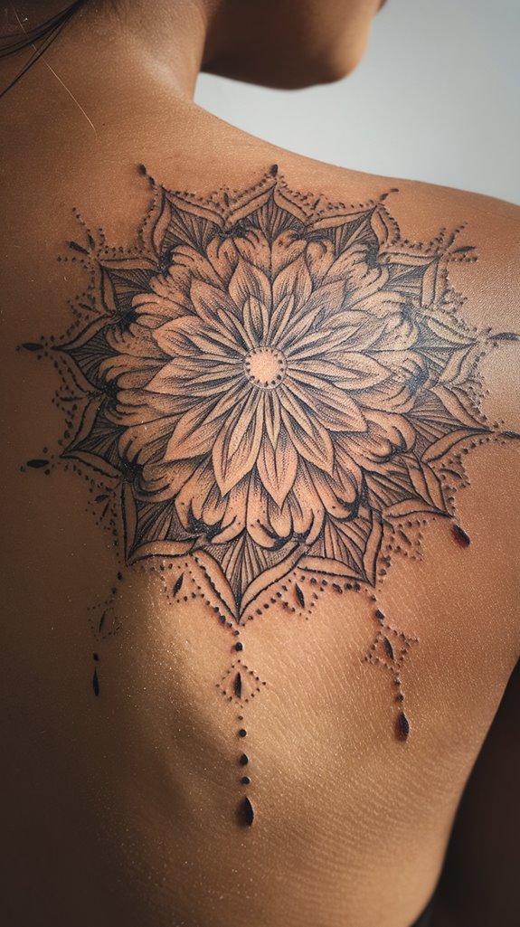colorful floral mandala design