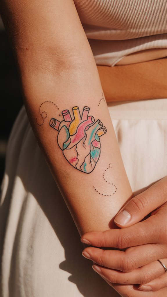 7 Dainty Tattoos for Moms With Kids Ideas 3 colorful love filled creations