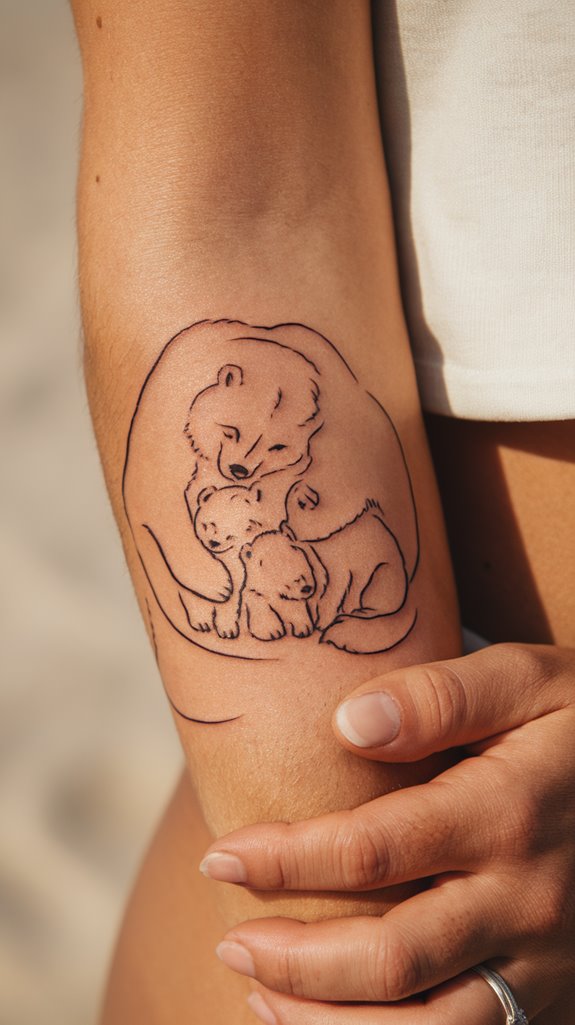 7 Dainty Tattoos for Moms With Kids Ideas 6 creative animal family designs