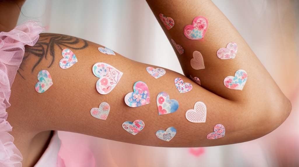 creative heart sticker designs