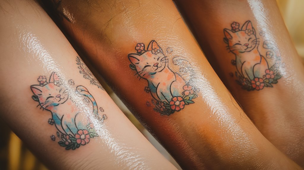 cute tiny feline ink