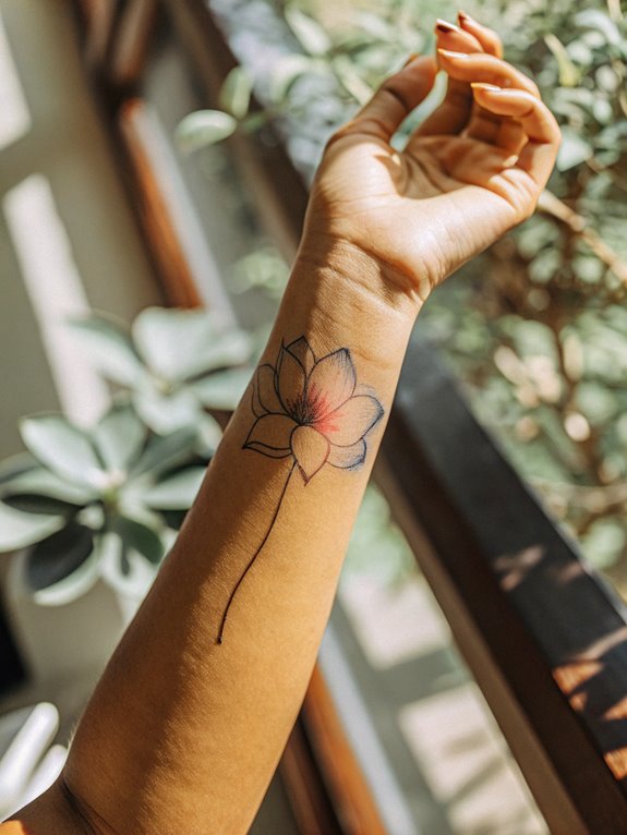 15 Meaningful Wrist Tattoos for Women 11 Watercolor Flower Tattoo: Artistic Expression of Nature