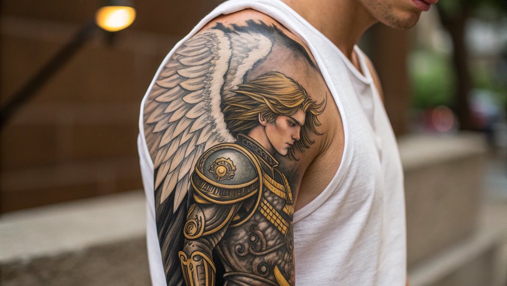 11 Archangel Michael Tattoo Ideas 9 detailed armor design elements