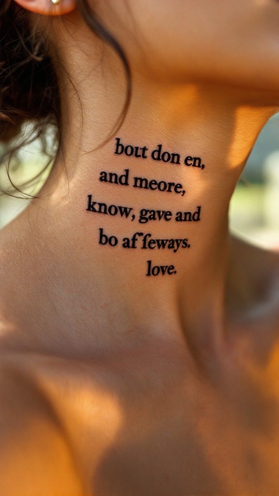 7 Words Neck Tattoos 8