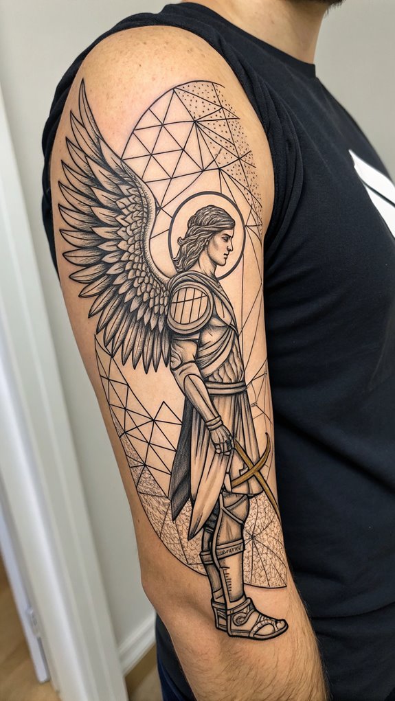 11 Archangel Michael Tattoo Ideas for Men 7 divine geometric design synergy