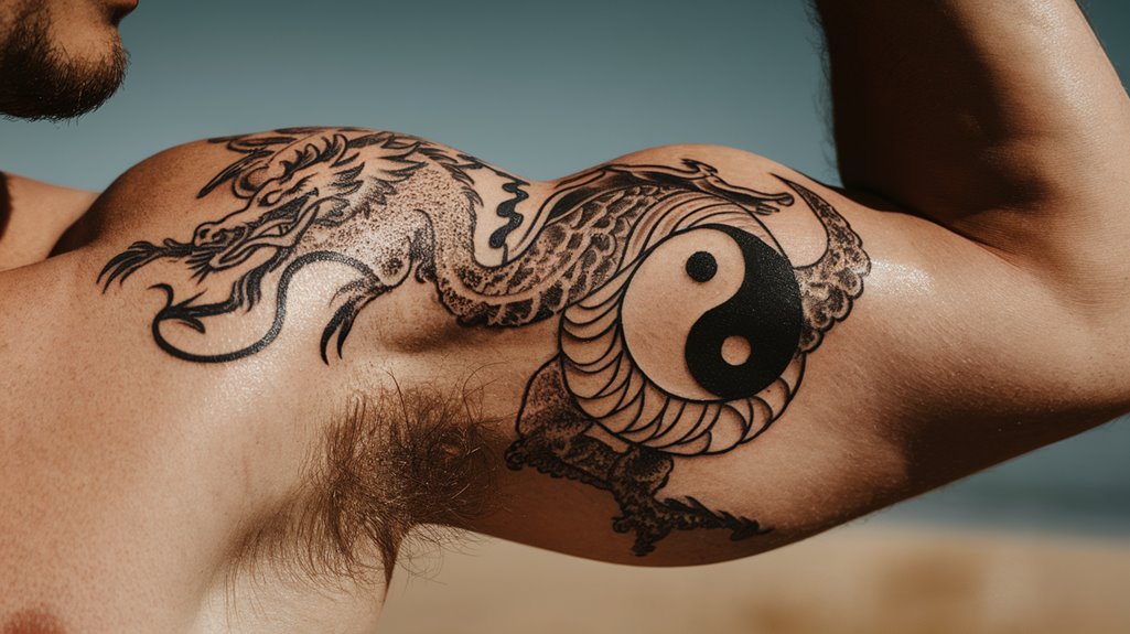 7 Outer Bicep Tattoo 5 fighting spirit and discipline
