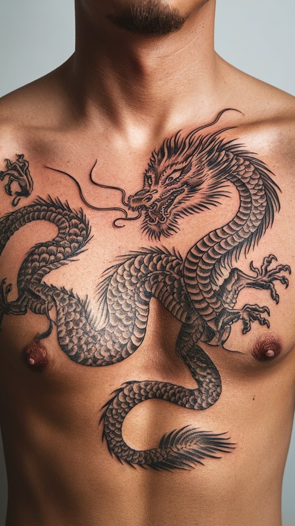 7 Asian Dragon Tattoo Ideas 6 five toed dragon tattoo