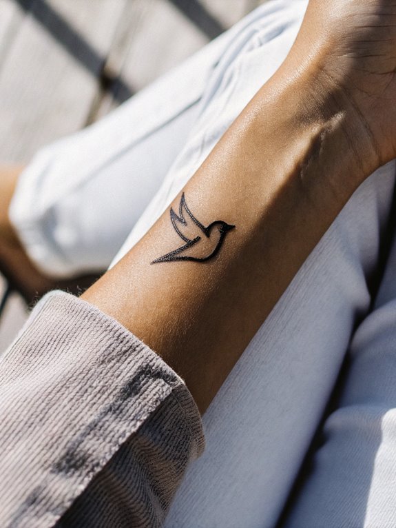 15 Meaningful Wrist Tattoos for Women 6 Bird Tattoo: Embracing Freedom and Courage