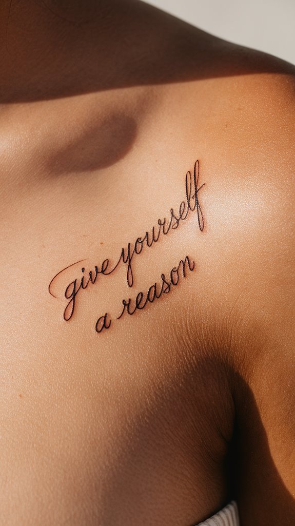 7 Give Yourself a Reason Tattoo Ideas 8 gentle shoulder tension reminder