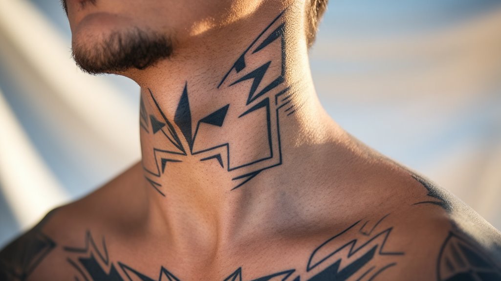 geometric design body art
