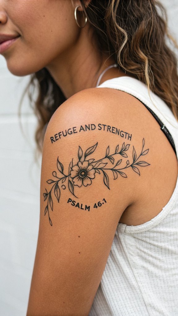 11 Bible Verse Tattoo Ideas: Faith Etched in Ink 6 god is our refuge
