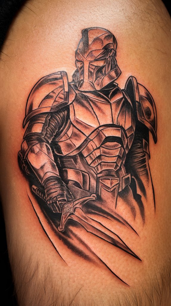 7 Solo Leveling Tattoo Ideas 3 igris in dark armor
