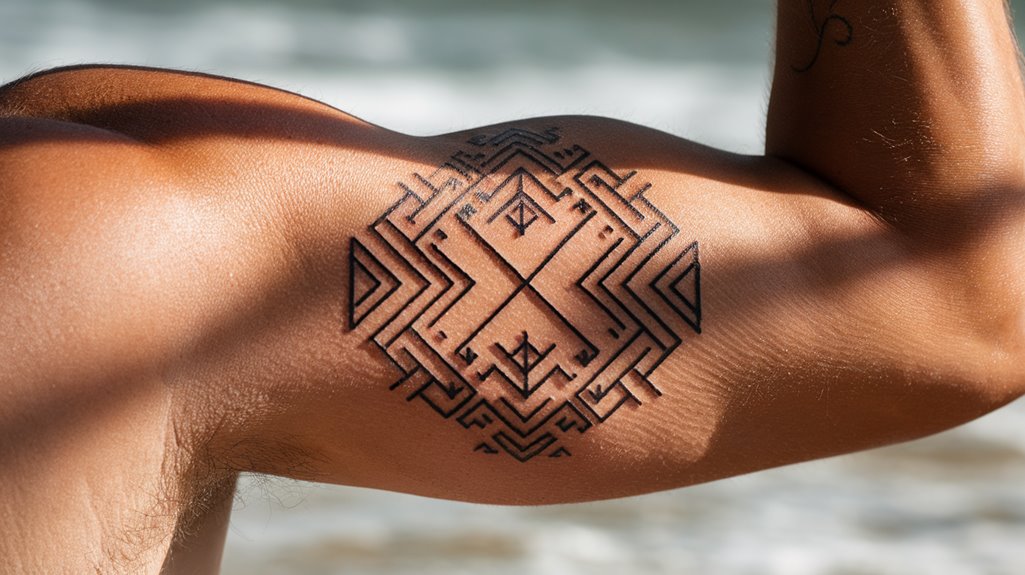 7 Outer Bicep Tattoo 3 intricate geometric tattoo designs