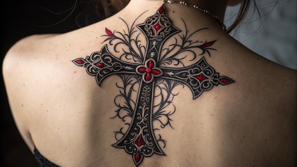 11 Gothic Ornament Tattoo Ideas 6 intricately designed gothic cross
