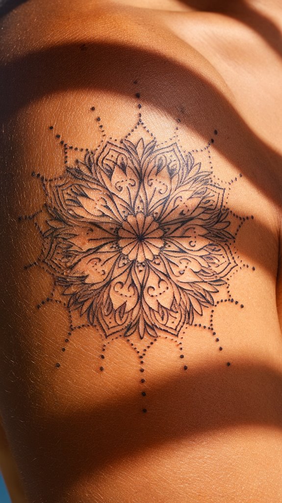 7 Tramp Stamp Tattoo Ideas 5 mandalas symbolize harmony and balance