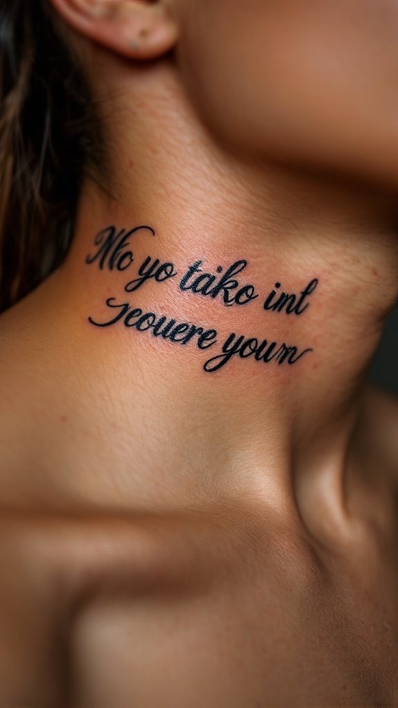 7 Words Neck Tattoos 5