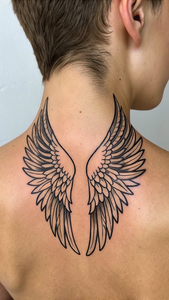 11 Archangel Michael Tattoo Ideas for Men 10 minimalist archangel wing tattoo