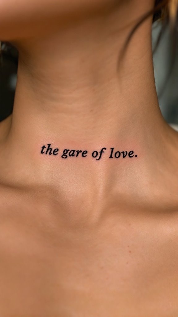 7 Words Neck Tattoos 6 minimalist tattoo design ideas