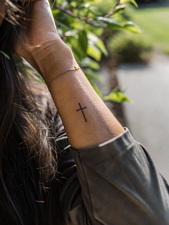 15 Meaningful Wrist Tattoos for Women 13 Simple Cross Tattoo: Discreet Spiritual Reminder