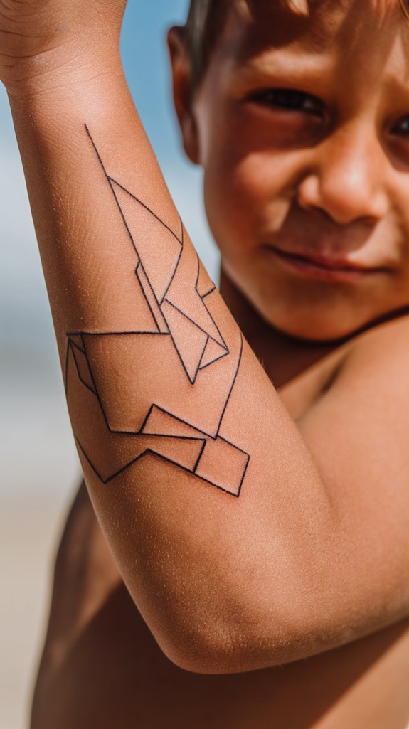 7 Boy Tattoo Ideas 5 modern geometric skin art