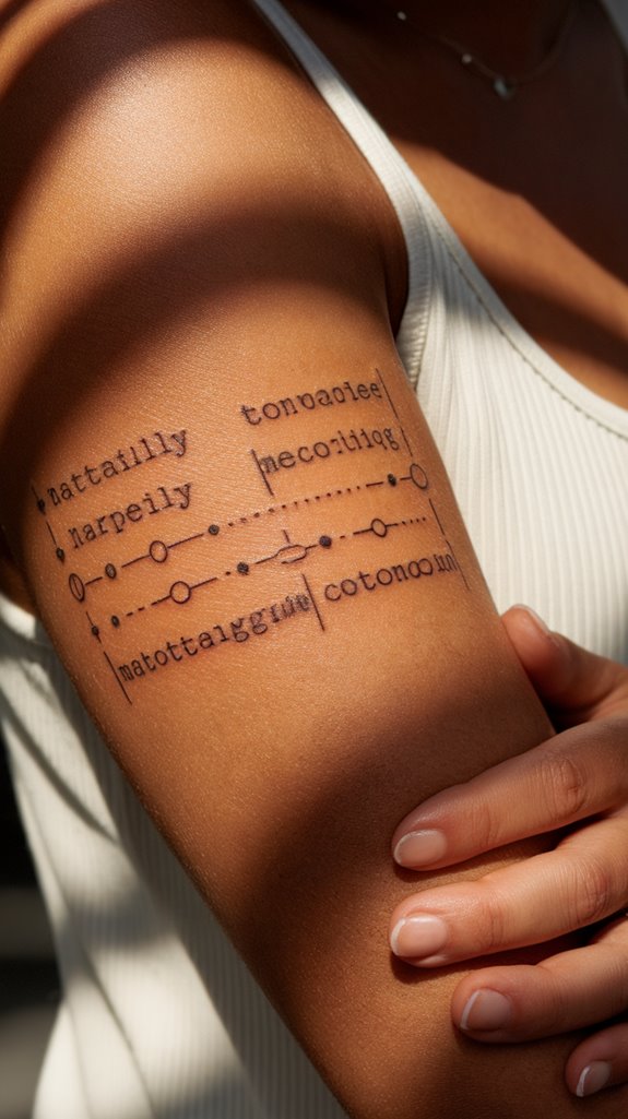 7 Dainty Tattoos for Moms With Kids Ideas 8 morse code for surnames