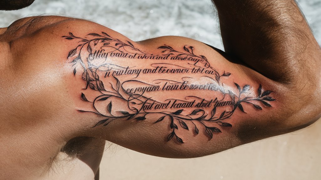 7 Outer Bicep Tattoo 4 motivational wisdom and faith
