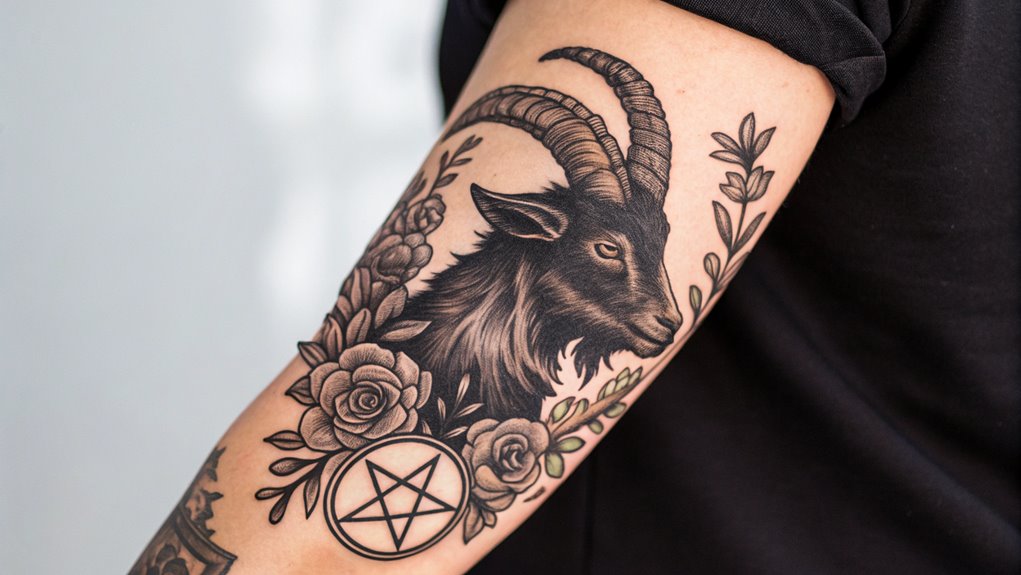 11 Gothic Ornament Tattoo Ideas 8 mystical black goat symbolism