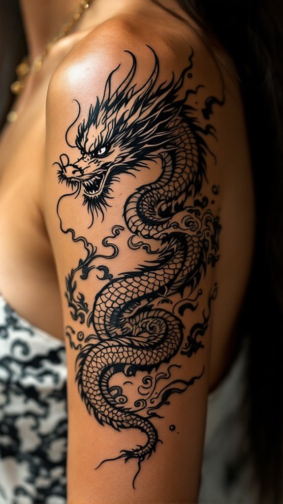 7 Feminine Dragon Tattoo Ideas for Women 7 mythical serpentine creature