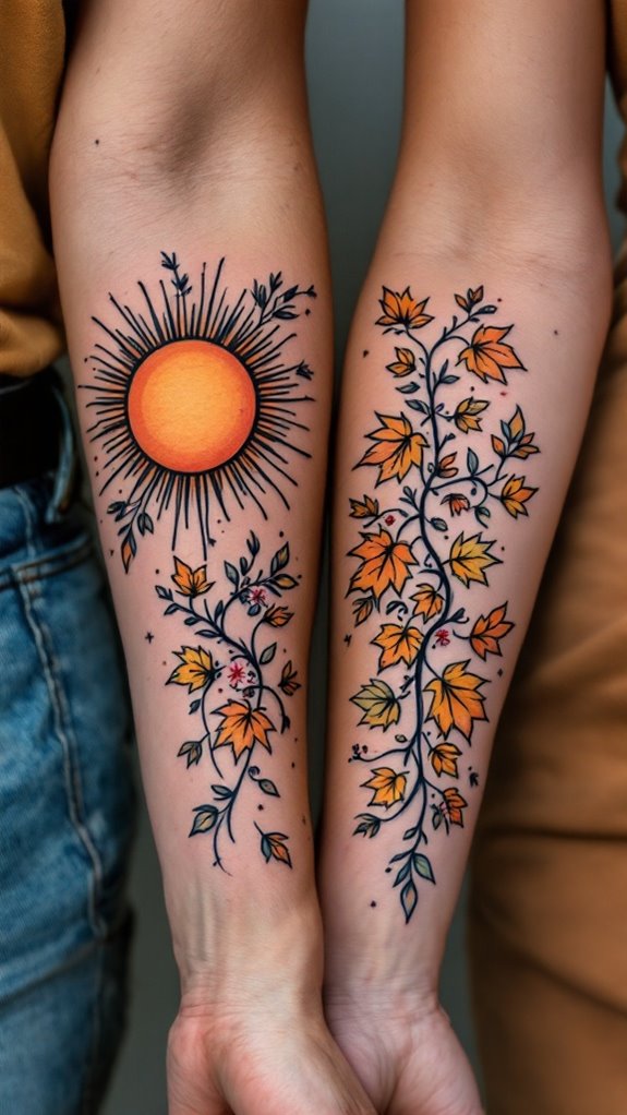 7 Opposite Best Friend Tattoos 6 nature s ever changing artistry