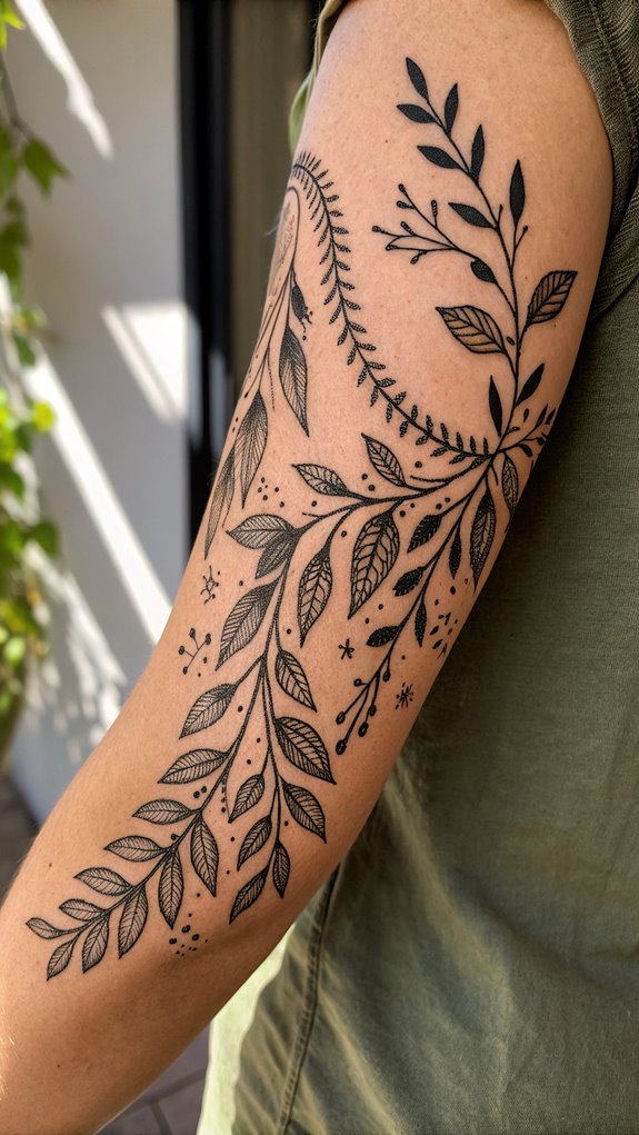 11 Elbow Tattoo Ideas 3 nature themed body art 1