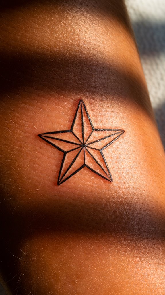 7 Traditional Tattoo Stencils 3 nautical star design template