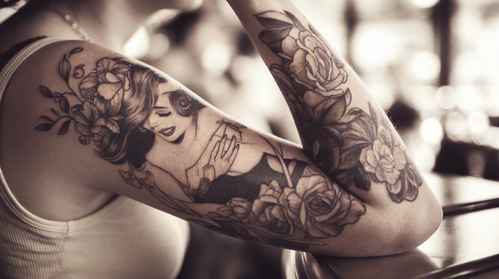 10 Half Arm Sleeve Tattoo Ideas 8 nostalgic fashion from past
