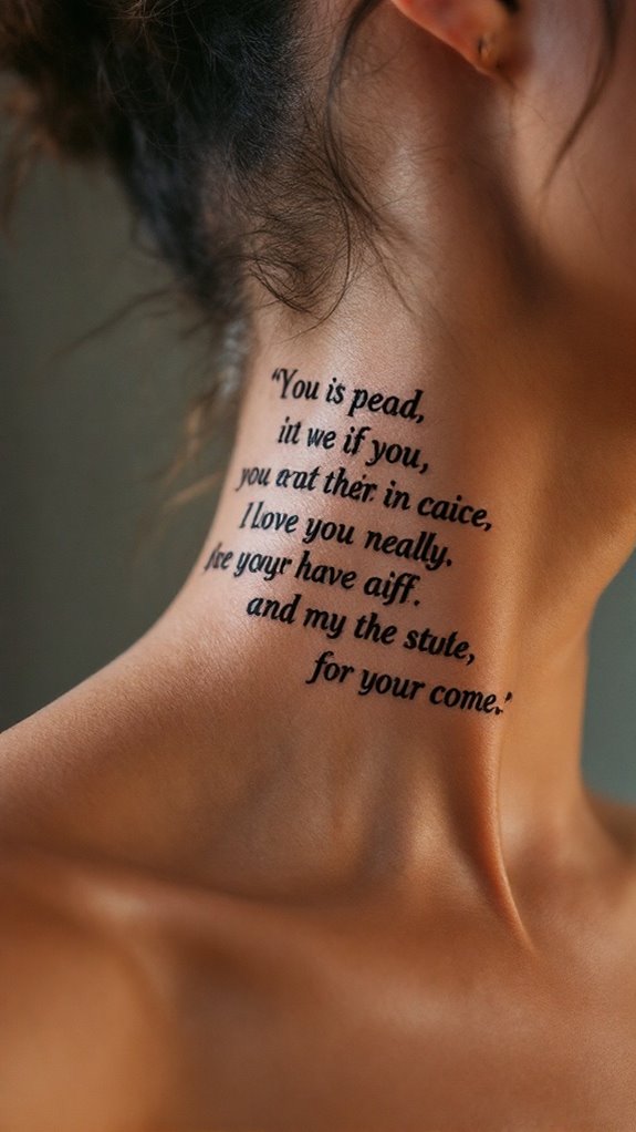 7 Words Neck Tattoos 2