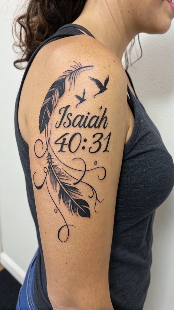 11 Bible Verse Tattoo Ideas: Faith Etched in Ink 3 renewed strength in weariness