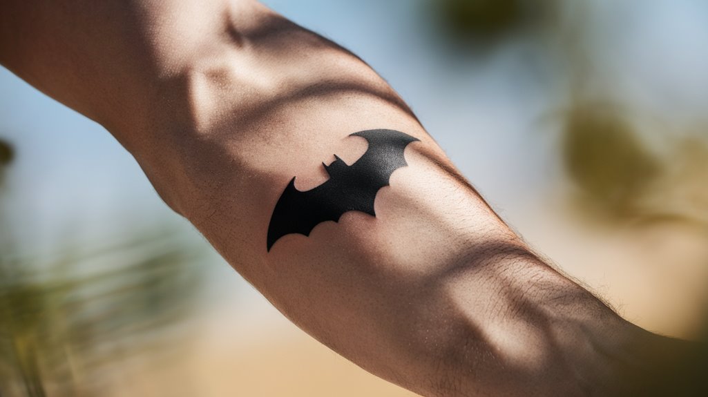 10 Easy Tattoo Ideas for Males 7 simple batman ink design