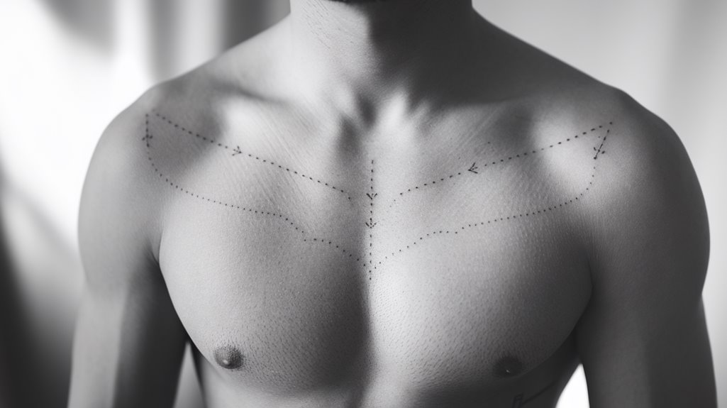 simple elegant chest ink
