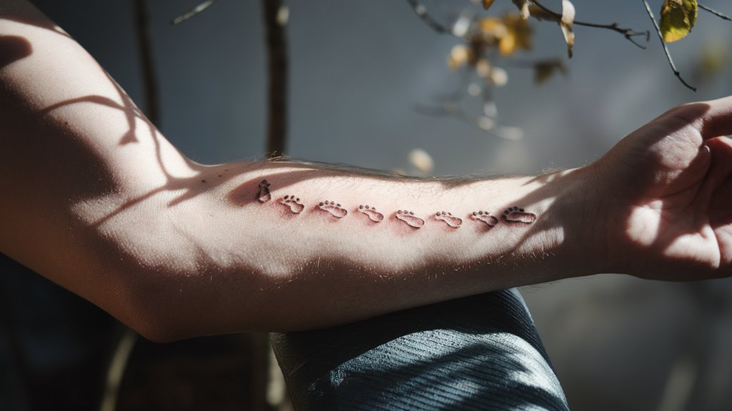 10 Easy Tattoo Ideas for Males 10 small tracks in sand