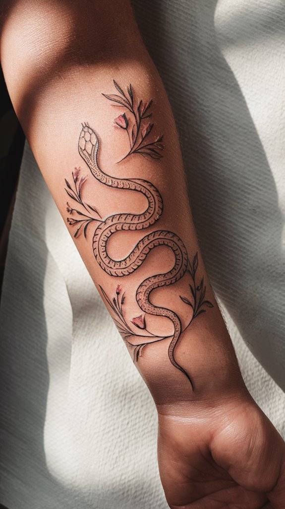 7 Rebirth Tattoo Ideas 5 snake symbolizes renewal process