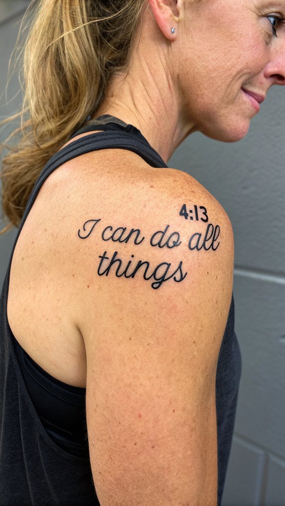 11 Bible Verse Tattoo Ideas: Faith Etched in Ink 2 strength through christ s support