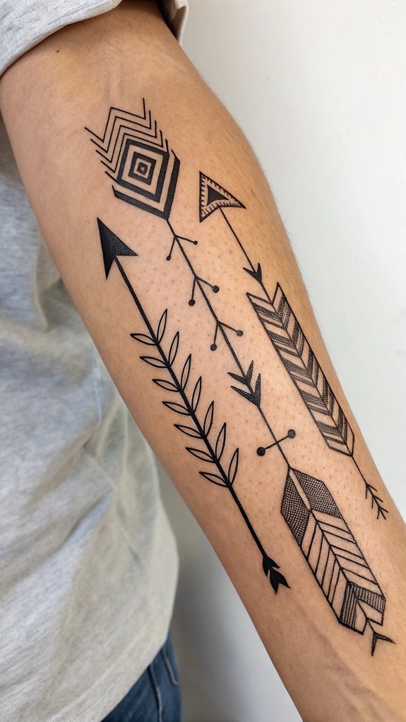 11 Forearm Tattoo Ideas for Men 5 stylish geometric arrow patterns