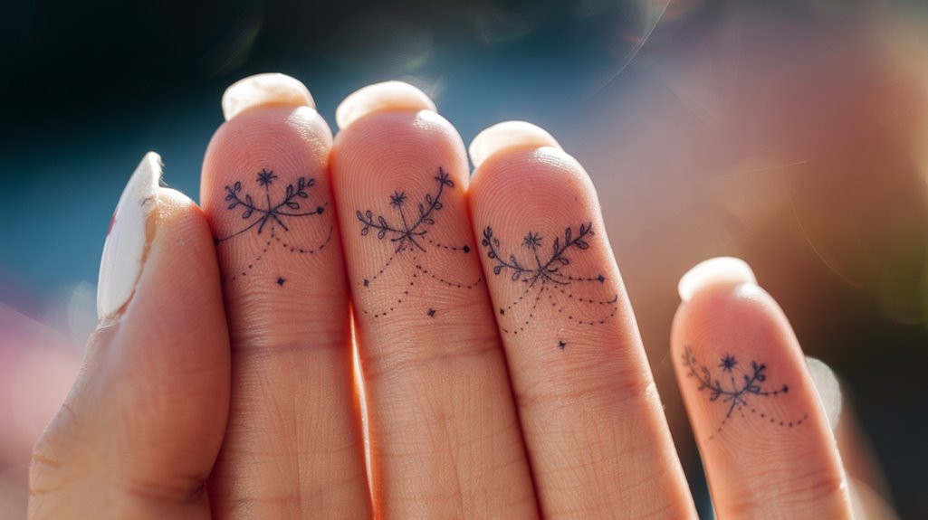 stylish minimalist finger ink