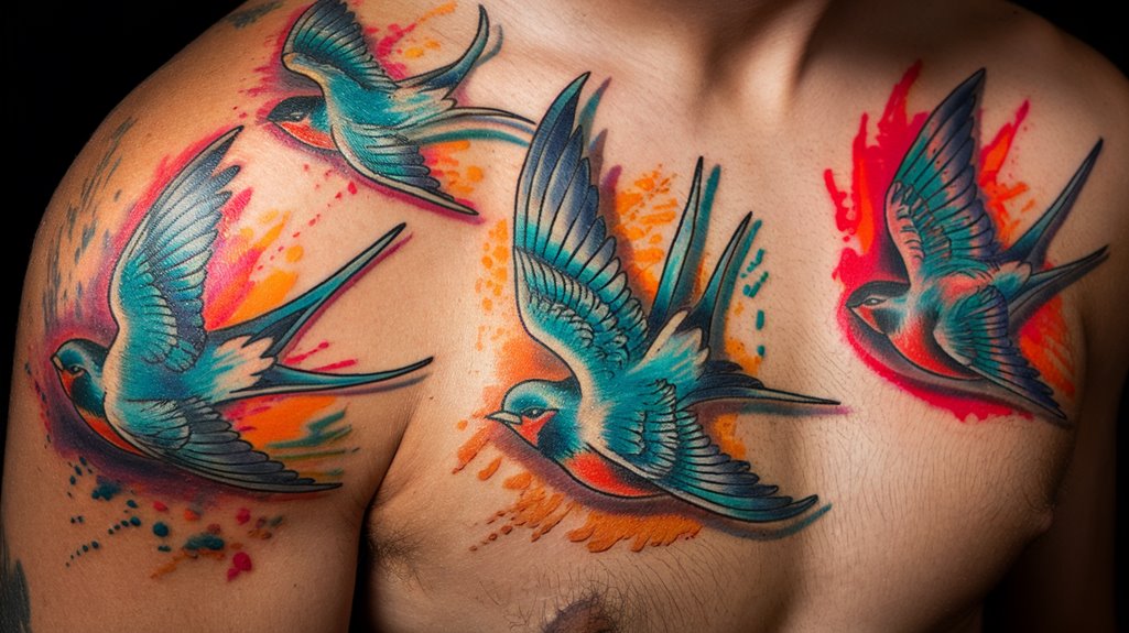 10 Swallow Bird Tattoo Ideas 3 symbolic significance of colors