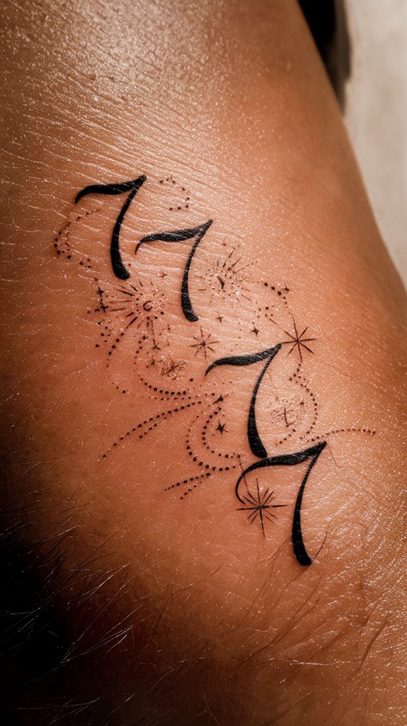7 Time Tattoos Ideas 3 symbolism of triple sevens