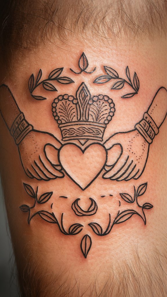 7 Claddagh Tattoo Ideas 1 traditional irish ring design