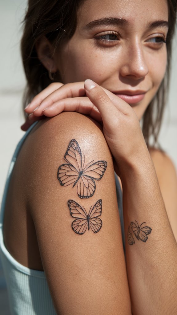 7 Small Sister Tattoos 2 transformation through butterfly tattoos
