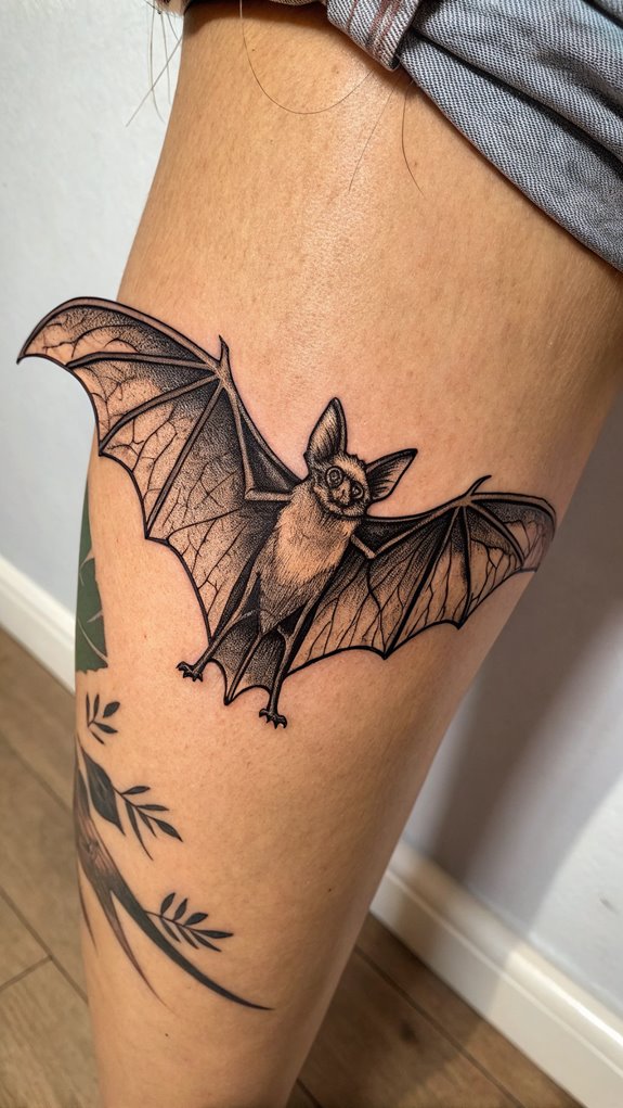 11 Unique Knee Tattoo Ideas 3 unique bat tattoo designs