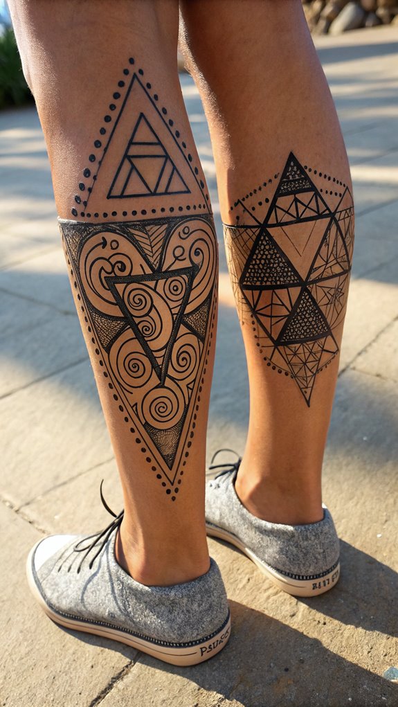11 Lower Leg Tattoos 10 versatile geometric design options