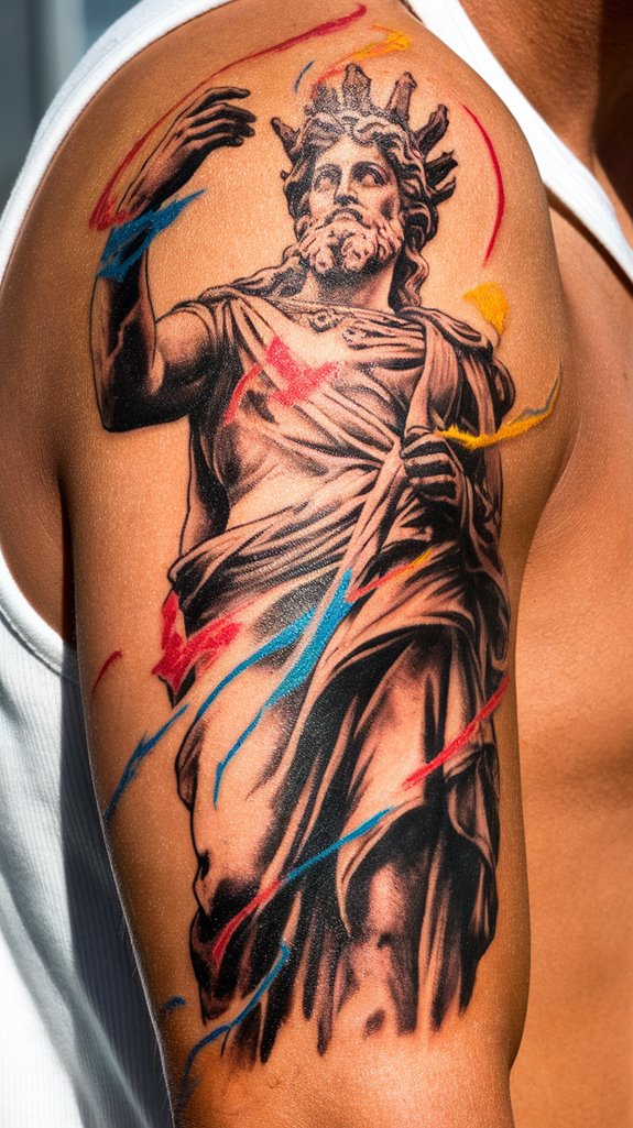 7 Solo Leveling Tattoo Ideas 4 vibrant colored statue depiction